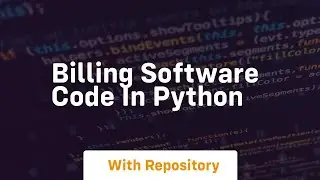 billing software code in python