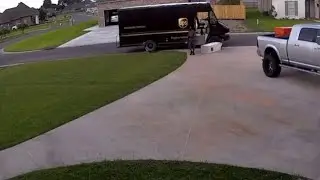 Delivery Driver Slams Into Mailbox || ViralHog