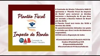 Plant&atilde;o Fiscal IR 2020