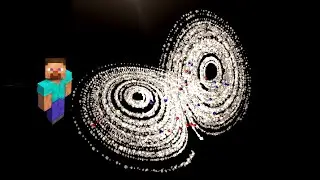 The Lorenz attractor simulated real-time in vanilla Minecraft