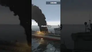 Dramatic Ship Collision Sparks Fire Off UK Coast! #shorts #news
