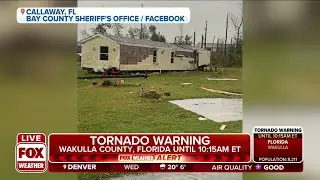 Mobile Home Park Damaged After Severe Storms Move Through Florida