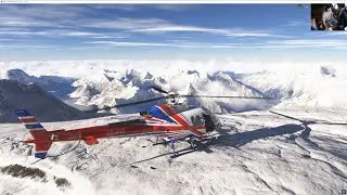 MSFS 2024 Cowan Simulation H125 (AS350B3E) and ORBX AS Himalaya and Asia Mesh Landing  Mt.  Everest.