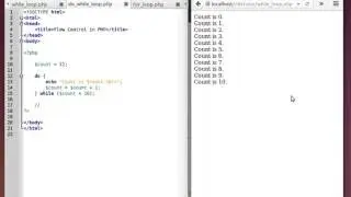 PHP loops: while, do while, for
