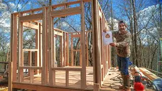 INSPECTOR Looks Over ALL 4 WALLS!! Artwork For The Tiny House! Off Grid Homestead