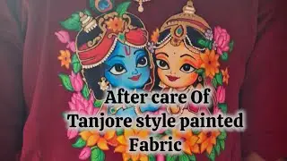 How to wash & maintain Tanjore style painted fabric & dress. #aftercare #fabricpainting #washingtips