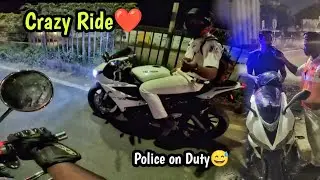 Police Crazy Ride Superbike🤣🙏He Want's to Ride my Bike💝💕