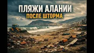 Что стало с пляжами Алании после шторма? 🌪 Мусор, бурные реки и центр сегодня