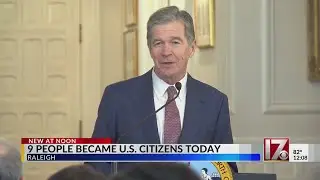 9 people became U.S. Citizens today at Governor's Mansion