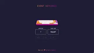 Day 11: Event KeyCodes - #50projects50days