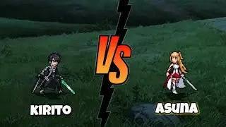 Kirito Vs Asuna sword art online fights / mugen