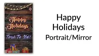 Wooden Style Holidays Attract Screen For Photo booth / Mirror Booth