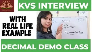 Watch Now To Learn How To Teach Decimals With This Innovative KVS Maths Demo!