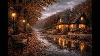 Walking After the Rain 🌧️ 🍂 Autumn Path, Warm Lights & Calm Thoughts