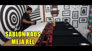 sablon kaos manual pemula - memakai meja rel