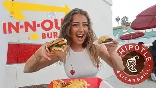 ONLY EATING American Fast Food!! In N Out, Chipotle & Raising Caines
