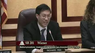 CALIFORNIA Senator Richard Pan Testifies