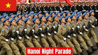 Beautiful 4K Night Parade View | Hanoi Vietnam Walking Tour