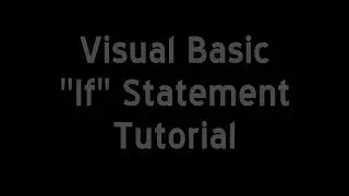 [Source Code] Visual Basic 2010 "If" Tutorial
