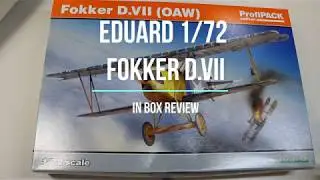 Обзор Eduard 1/72 Fokker D.VII, в коробке