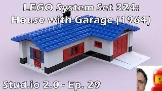 LEGO System Set 324 - House with Garage [1964] (Stud.io 2.0 - Ep. 29)