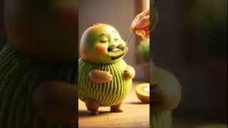 ✨ Whimsical Kiwi Creature | Magical Pixar-Style Fruit Animation 🥝#asmr #shorts #fruiteating