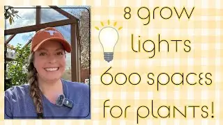 8 Grow Lights 600 Spaces for Plants! Organizing my new Costco Greenhouse for seed starting! #garden