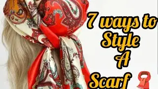 🔥✅7 WAYS TO STYLE A SCARF 🧣|HOW TO WEAR A SCARF|DIFFERENT TYPES OF SCARF WARP 🦋 #short #scarf #VIRAL