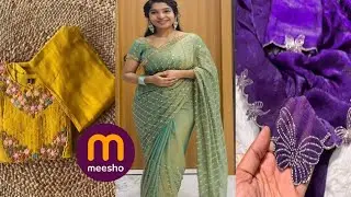 Meesho full stone work sarees|| kurthas || MJ online shopping 