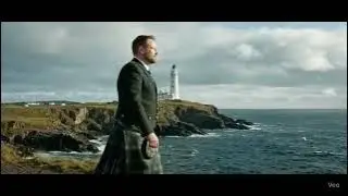 Scotsman Walking Wearing Kilt By Rattray Headland On History Visit To Aberdeenshire Scotland