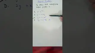#MCQ # Explicit Function