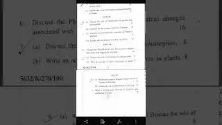 M.SC. 4th sem 2024 kuk (plant growth and development) BOT-401 Kurukshetra university.