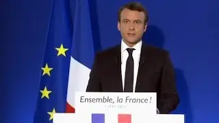 Emmanuel Macron speaks after winning French presidency