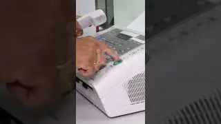 hand man are using a fax machine in the office, equipment for data transmission