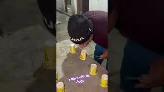 family time playing cup and straw games in new year 2026 #alwaysfun #familygamenight #playathome