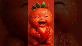Strawberry baby eating Strawberry #ai #animation #fruitbaby #fruitanimation #fruitasmr #fruits
