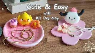 Making Cute Thing with Air Dry Clay | Trinket Dish 🎀