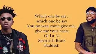 Lyric video of Betty butter (Mayorkun ft Davido)