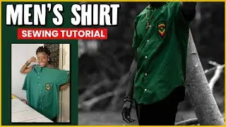 How To Cut + Sew A Men’s Button-Up Shirt With A Mandarin Collar: Sewing Masterclass