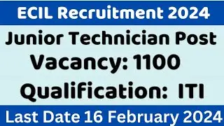 ECIL Junior Technician Online Form 2024 Kaise Bhare | How to Fill ECIL Junior Online Form 2024 |