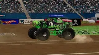 Grave Digger Freestyle In The Pontiac Silverdome (2006) (BeamNG.drive Monster Jam)