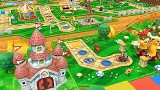 Mario Party 10 Bowser Party #370 Mario, Yoshi, Toadette, Peach Mushroom Park Master Difficulty