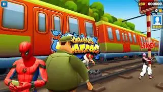 Spider man Plays SUBWAY SURFERS⭐️Reaction⭐️