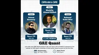 GRE Quant Webinar: GRE এর প্রিপারেশন, কমন ভুল, সঠিক মাইন্ডসেট এবং আমাদের জার্নি নিয়ে আলোচনা