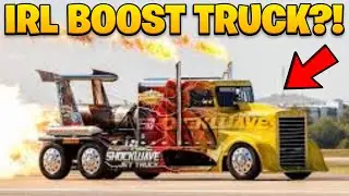 Reacting to REAL LIFE BOOST TRUCK!! (Shockwave Jet Truck)