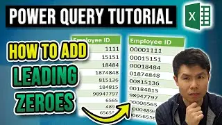 Power Query Tutorial: How to add leading zeros to numeric column using Text.PadStart