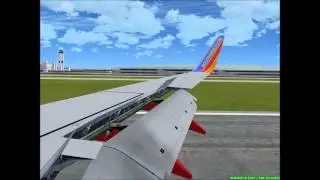 Landing at KPHX Southwest Airlines 737 700WL Wing View FSX with REX Plus Overdrive
