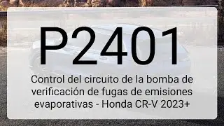 DTC P2401: Control del circuito de la bomba de verificaci&oacute;n de fugas de emisiones evaporativas -...