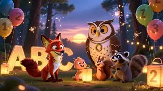 Learning Time with Baby Fox 🦊⏰ Fun Educational Song for Kids | ABCs & Numbers Rhyme
