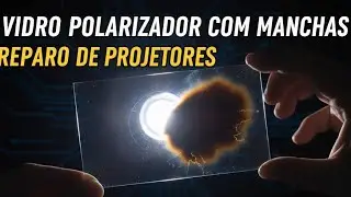 Vidro polarizador de projetor, veja a explica&ccedil;&atilde;o sobre a troca da pel&iacute;cula.